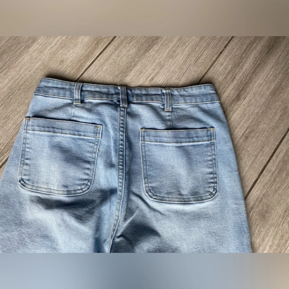 Oat New York Light Blue Wide Leg Jeans - Picture 6 of 14